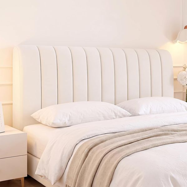 Elastische staubdichte Schutzhuelle fuer Bettkopfteile, einfarbig weiss, dehnbarer Ueberzug 70x200cm